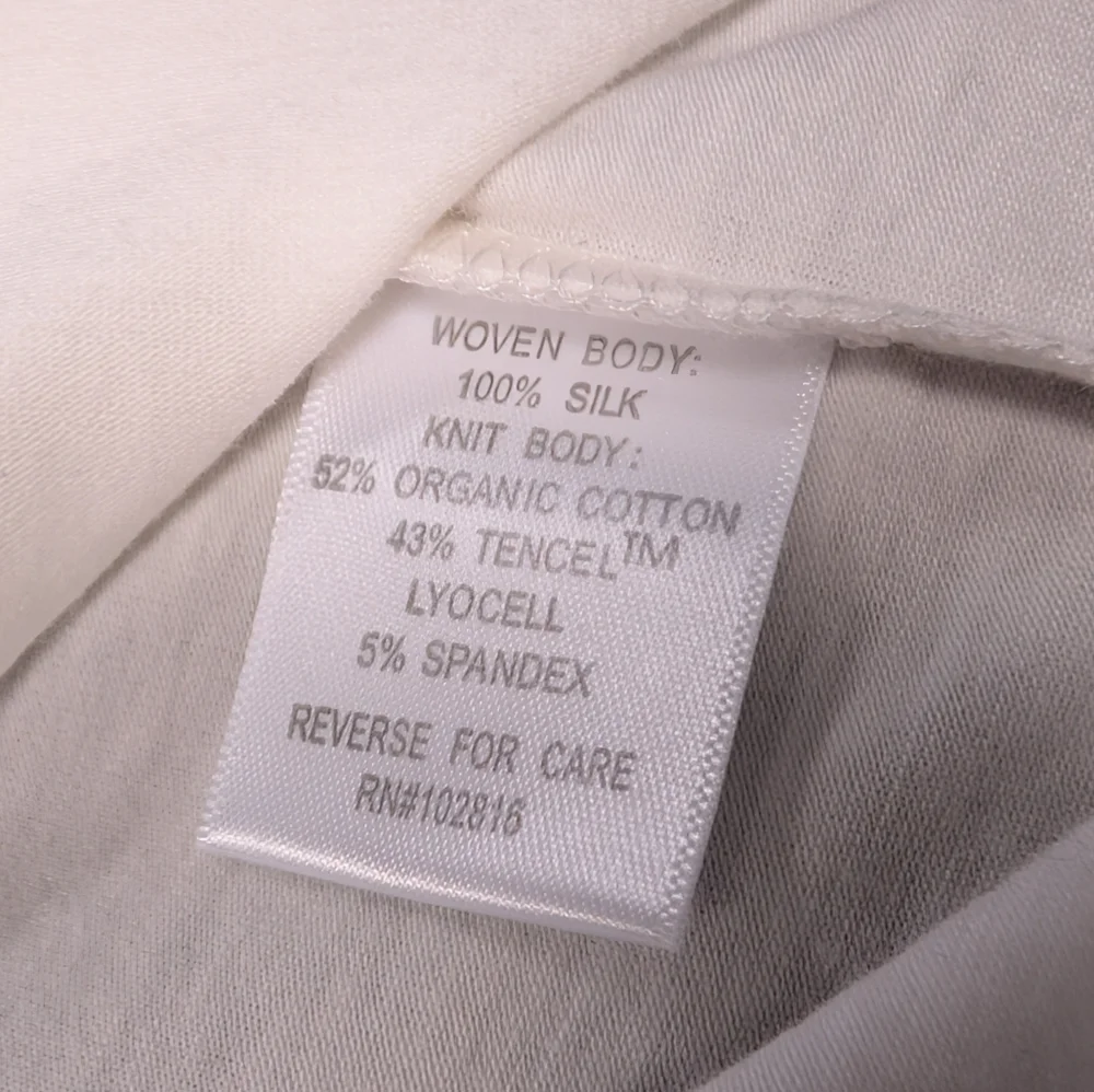 Garnet Hill Freya Silk Top Cream V-Neck Short Sleeve Blouse M - Picture 8 of 10